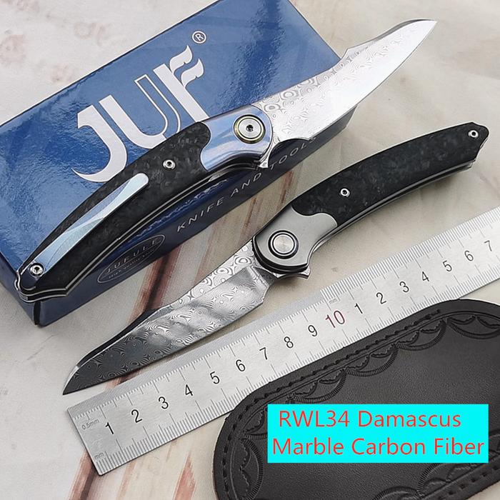 Sitivien ST241 RWL34 Powder Steel Damascus Import Carbon Fiber Handle