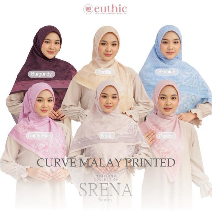 Shahira - Hijab Motif Malay Jumbo 130x130 Pola Oval / Curve Jilbab Voal Segi Empat Premium Jilbab Mo