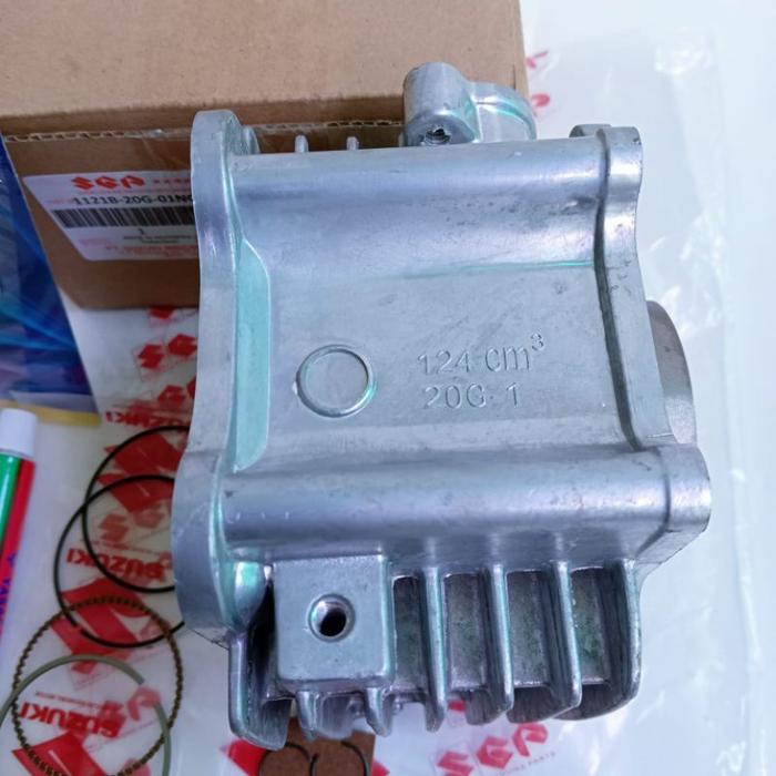 BLOK SEHER KOMPLIT SUZUKI SHOGUN 125 FD/SHOGUN 125 R/ARASHI 125 20G ORI SGP TOPSET+LEM