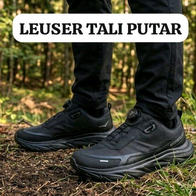 SEPATU ZIOKA LEUSER BLACK ONE TALI PUTAR SEPATU RUNNING
