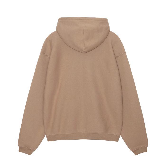 Stussy Sport Zip Hoodie Jacket Tan Original Authentic Terbaru