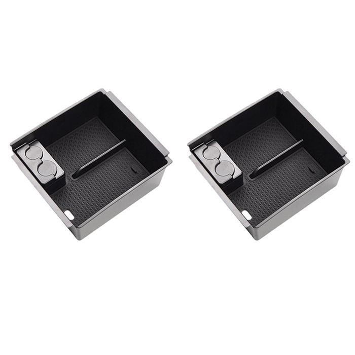 2X Armrest Box Storage Isuzu DMax MuX 2012 2019 Dmax Mux Tidying Box Black