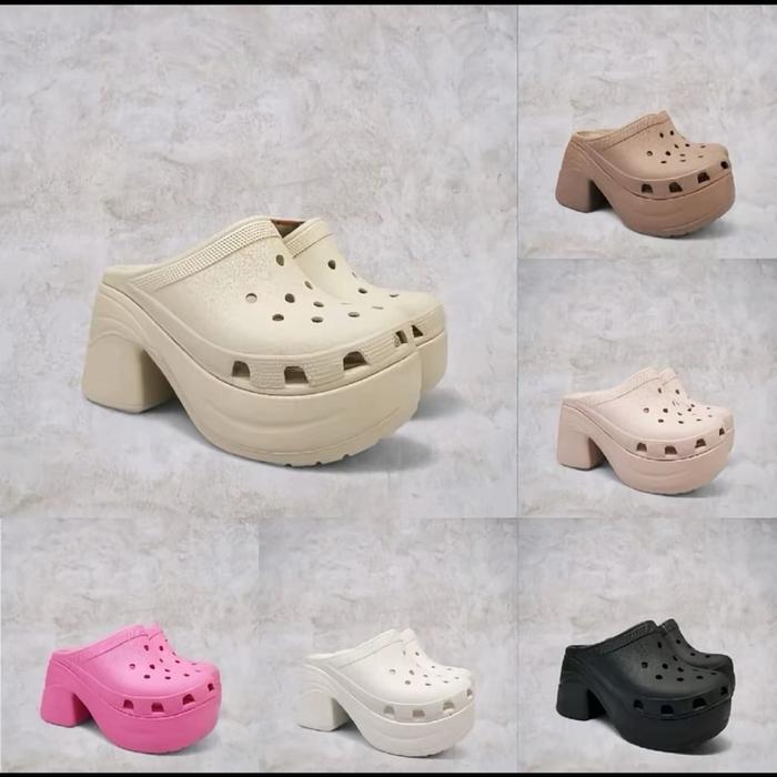 Terbaru sandal wedges wanita heels 9cm premium kekinian
