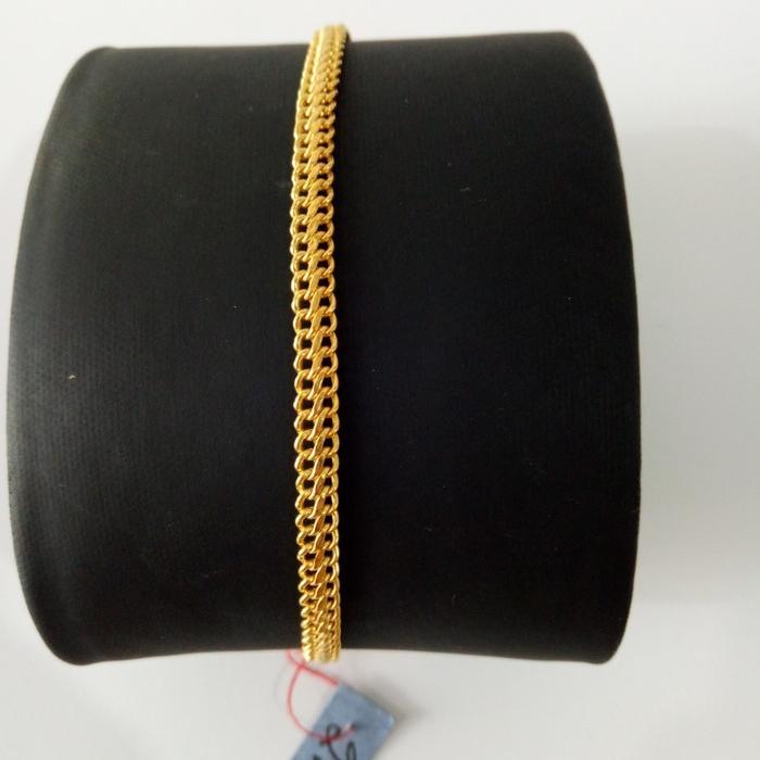 Gelang Emas Asli Model Double Fancy Kadar 875 Berat 1.9 -2.1 Gram