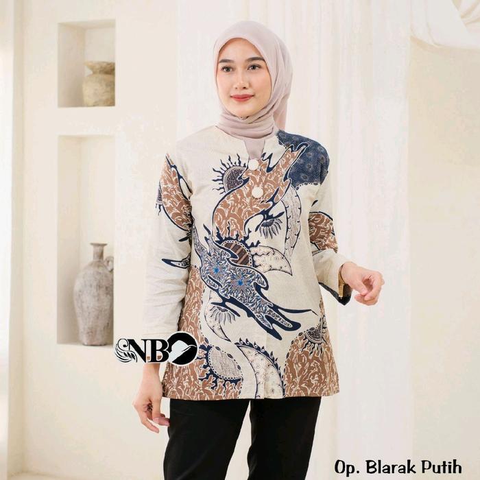 KIWARI BATIK Blouse batik wanita modern blouse batik wanita modis blouse batik wanita seragaman 10 m