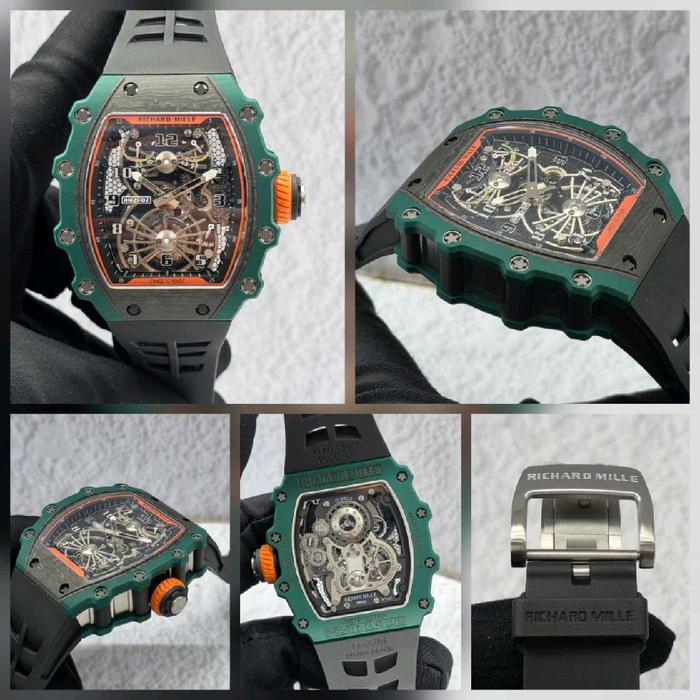 JAM TANGAN PRIA RM 21-02 AUTOMATIC CARBON MESIN SWISS