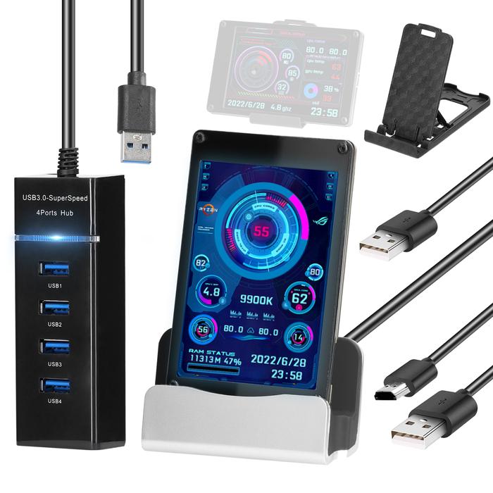 3.5 Inch IPS LCD Monitor Display Computers Monitor CPU GPU Monitoring