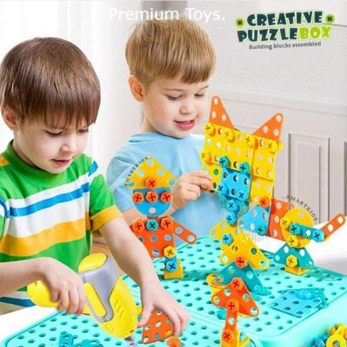Mainan Anak Screw Creative Puzzle Unicorn