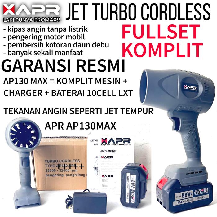 Apr Fan Turbo Cordless Fullset Charger Dan Batre 10Cell