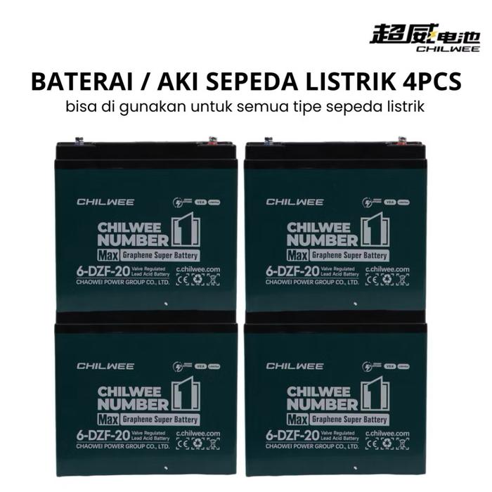 Aki Sepeda Motor Listrik CHILWEE 12V/20AH (6-DZF-20) Original Bergaransi