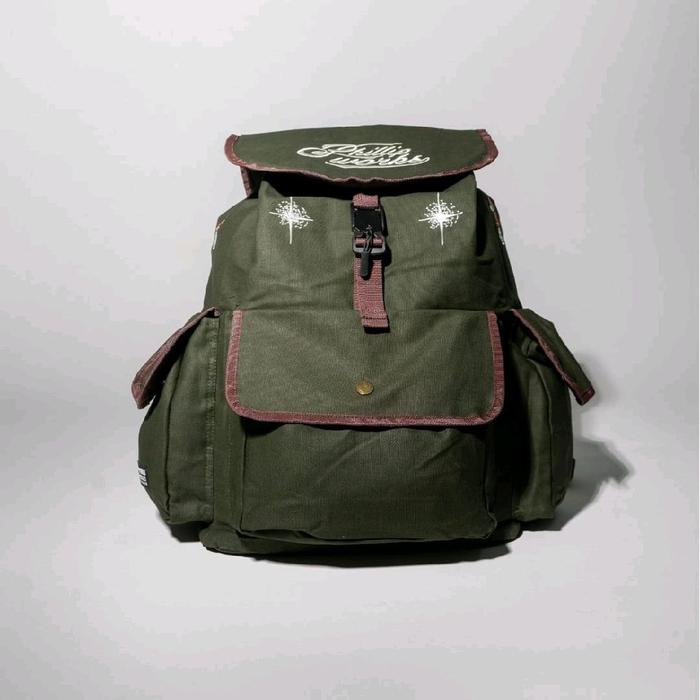 PHILLIP WORKS BACKPACK OLIVE VOYAGER | TAS GEMBLOK ORIGINAL PW