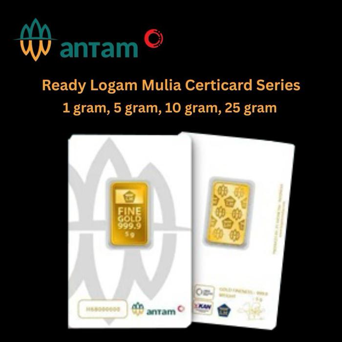 Emas 1 gram Antam batangan pasti Asli Certieye dan ada Hologram