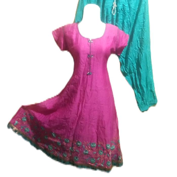 Baju India PL, ada luntur, Lingkar dada 92 cm panjang Baju 103 cm. Setelan Celana Dress Wanita Pan