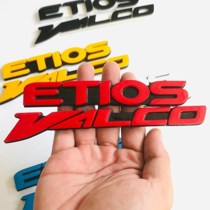 EMBLEM MOBIL ETIOS VALCO EKSTERIOR MOBIL TOYOTA VARIASI TIMBUL 3 DIMENSI 1SET BANYAK PILIHAN WARNA