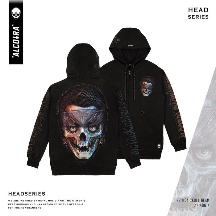 HDZ SKULL GLAM || HOODIE ZIPPER SKULL GLAM || HOODIE ZIPPER ALCOTRA