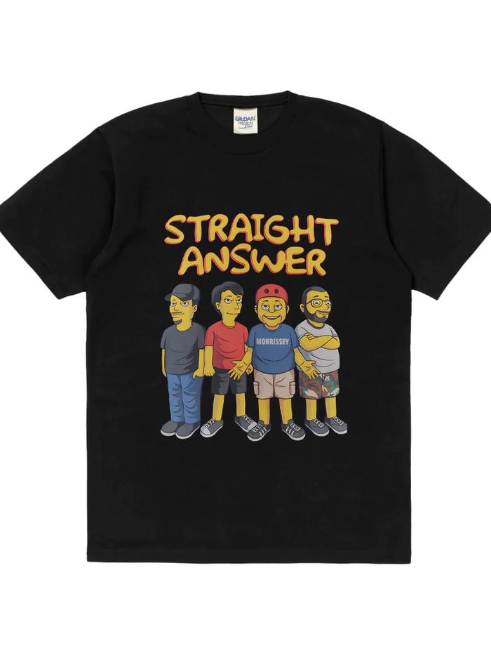 Rockermusic T-shirt Band Straight Answer Simpsons