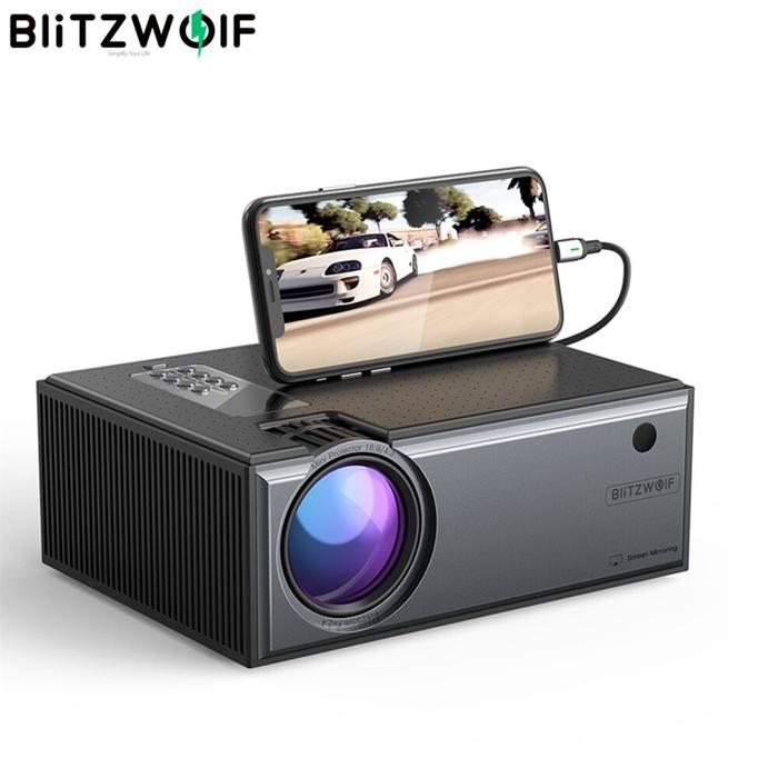 Blitzwolf BW-VP1-Pro Proyektor LCD Proyektor LCD 2800 Lumens, Layar