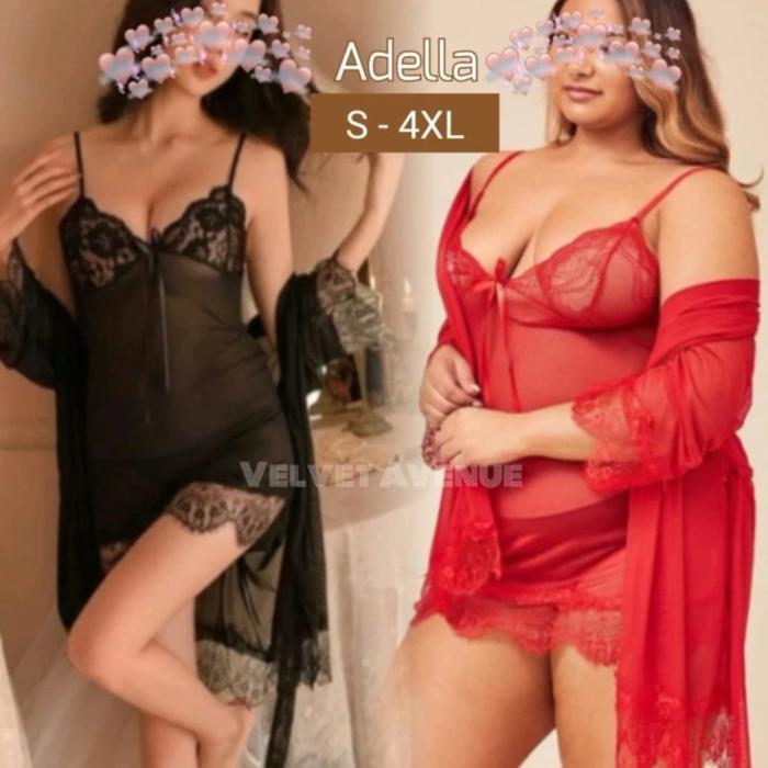 Kimono Lingerie Jumbo Transparan 2in1 can be Kimono Bigsize  Premium