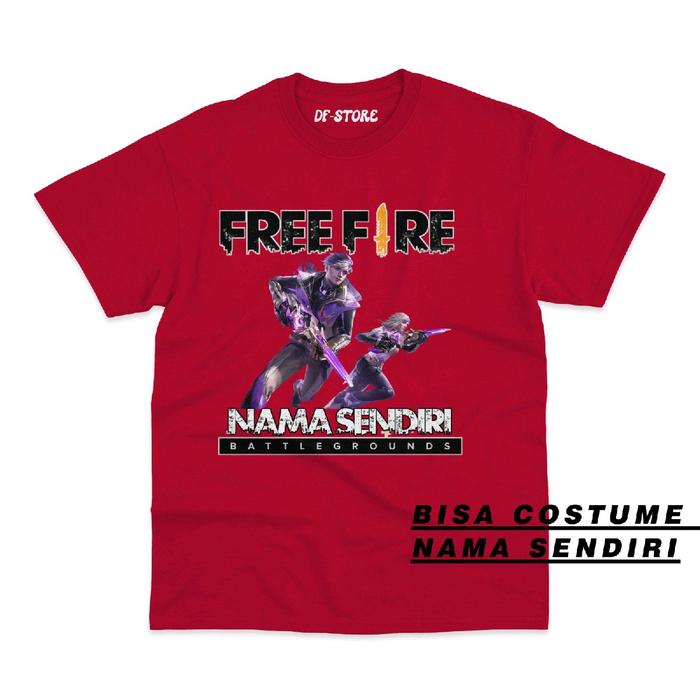 kaos anak baju distro karakter free fire bisa costume nama sendiri, rekomendasi usia 1-12 Tahun baha