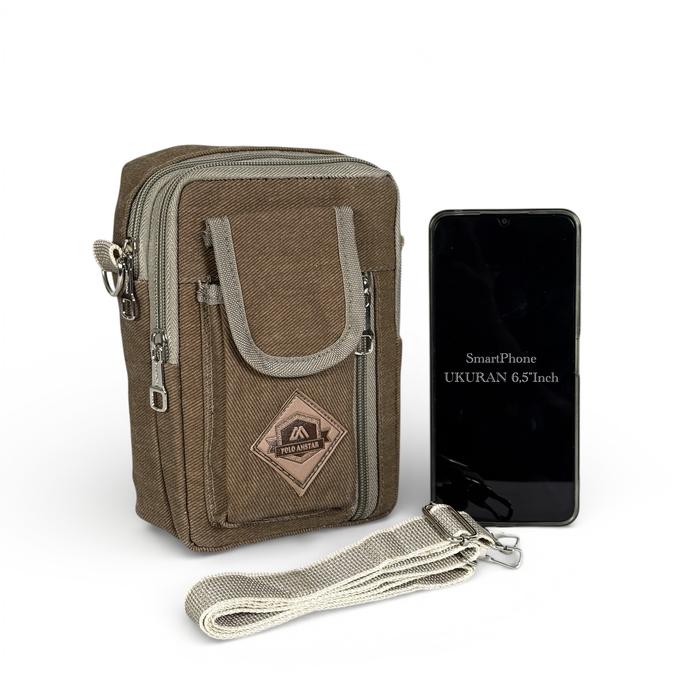 POLO AMSTAR - Tas HP Tas Selempang Mini Kanvas