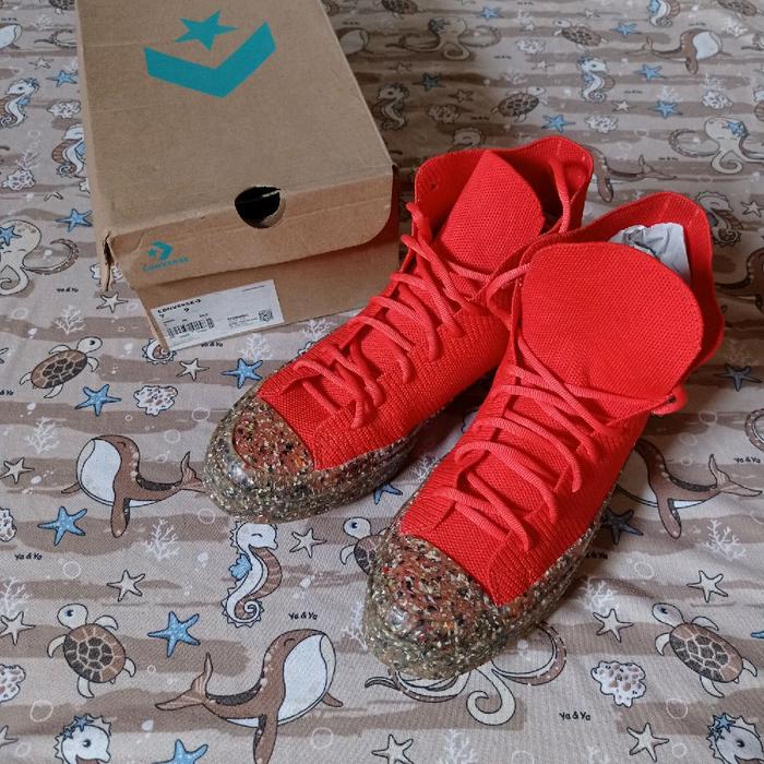 SALE!!! 40-41 CONVERSE CTAS X NIKE Poppy Bright Sparkling KNIT Mesh Rajut ORIGINAL---PL, PreLoved, S