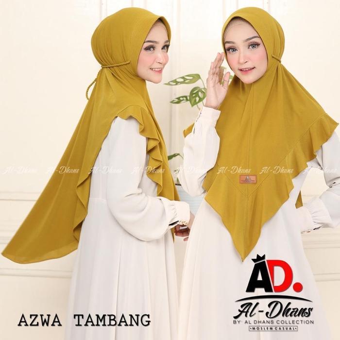 Jilbab Instan Premium Al-Dhans Jersey Irish Kerudung Tambang Tali Rempel