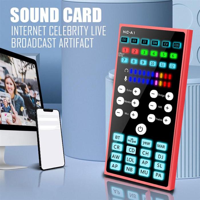 1pc Voice Changer Professional Phone Sound Cards Live Sound Audio