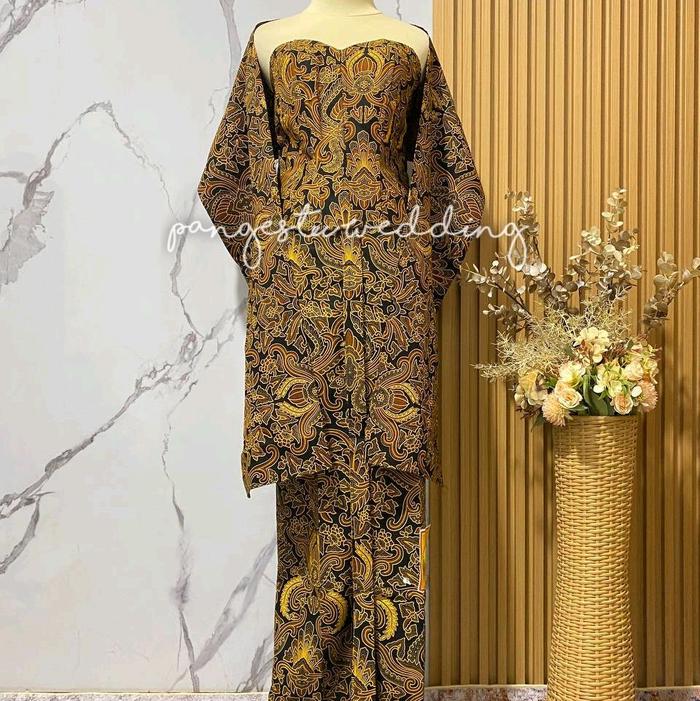 [1 Set] Kamisol+Jarik Instan+Selendang-Model Basahan (Motif Pisang Bali) Wanita