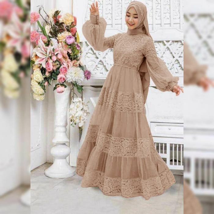 MAXY HASANAH BRUKAT / GAMIS HASANAH / BISA COD / BAYAR DITEMPAT / GAMIS MODEL BARU / FASHION MUSLIM 