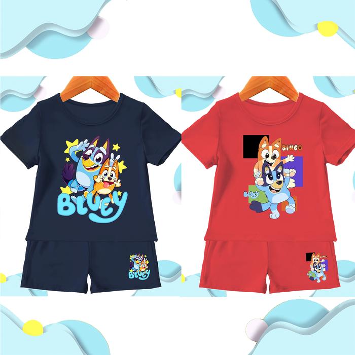 Baju Bluey anak anak / setelan Bluey anak anak