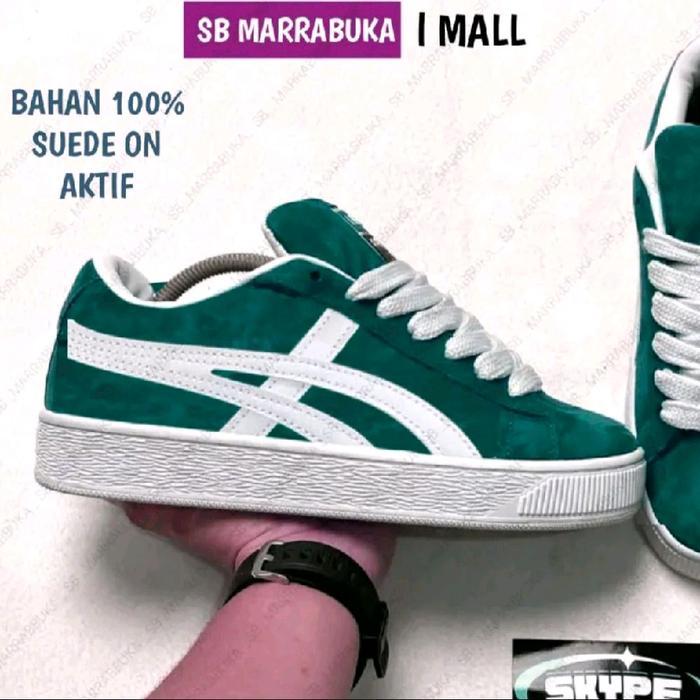 Sepatu Sneakers SB MARRABUKA ONITIS Bahan Suede XL ON Aktif Model Tali Lidah Gemuk Tebal Sptu Sneake