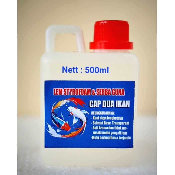 Lem Styrofoam Dan Serbaguna 500Ml Cap Dua Ikan By Bas