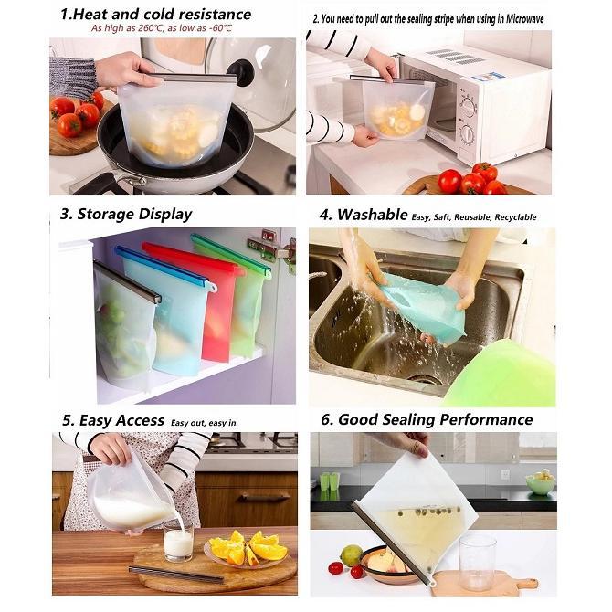SILICONE FOOD BAG / TAS SILIKON FOOD PENYIMPANAN MAKAN MINUMAN