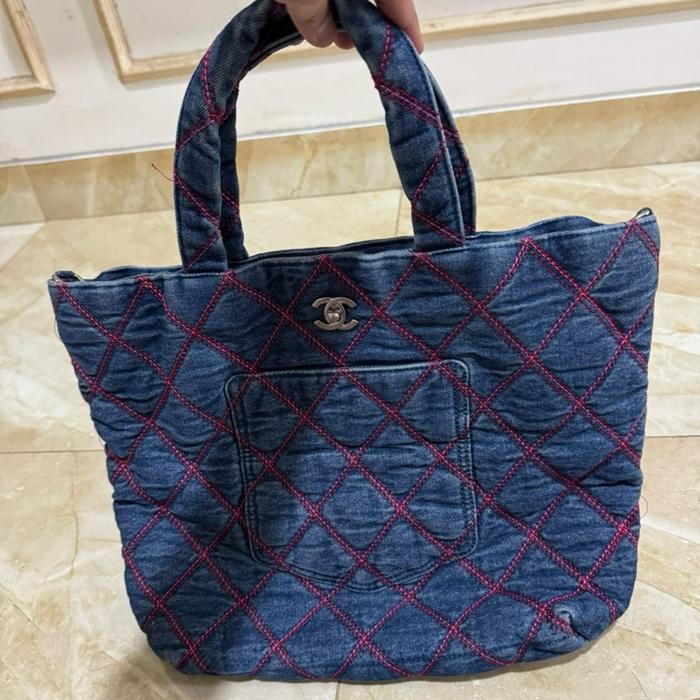 Ch**el Tote Denim (barang thrift)