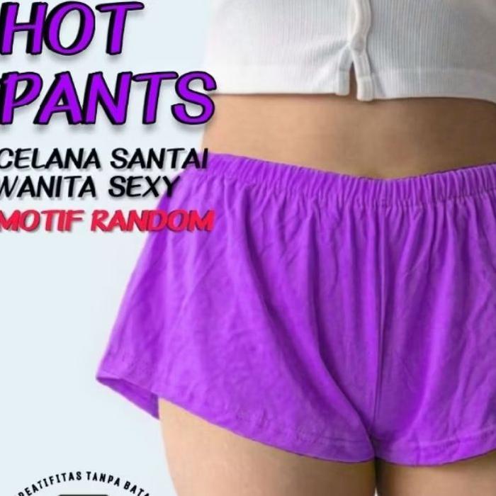 HOTPANTS WANITA EDISI POLOS SIZE L | CELANA TIDUR GEMES | Katun Rayon Pendek Dewasa | Edisi Polos Gr