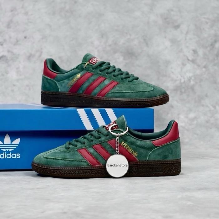 SEPATU ADIDAS HANDBALL SPEZIAL GREEN RED ORIGINAL VIETNAM BNIB