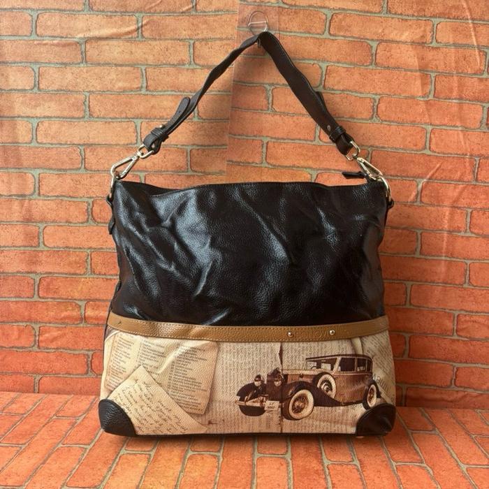TAS TOTE SONOVI WANITA KULIT SECOND BRANDED HITAM / TAS TOP HANDLE WANITA SONOVI KULIT SECOND