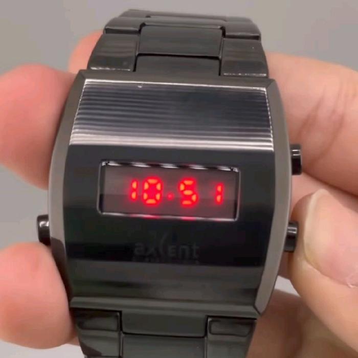 Axcent Tank Black Digital Waterproof Watch for Men AXTX5517B-282