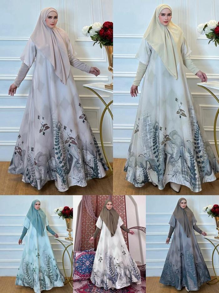 READY GAMIS HANIYAH SET 2IN1 BY NINONA BEST SELLER!