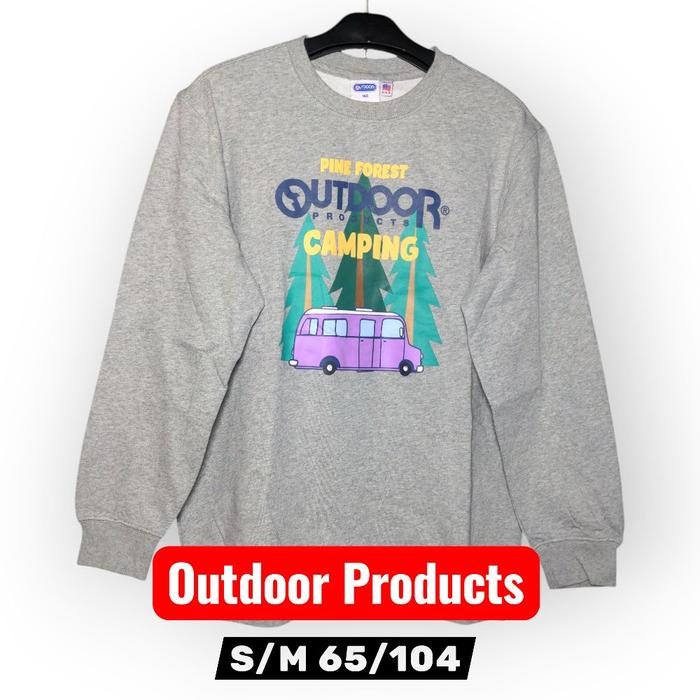 Outdoor Products Crew Neck Sweater Sweatshirt Premium Original Jaket Nyaman size S fit M Camping