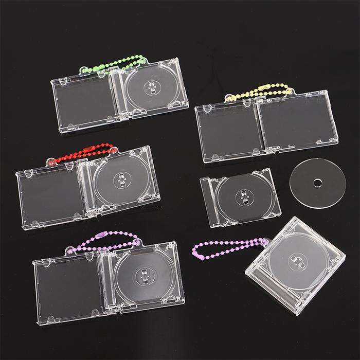 Blank Album Mini CD Case Keychain CD Player Keyring Peripheral Commemorative Album Key Holder For DI