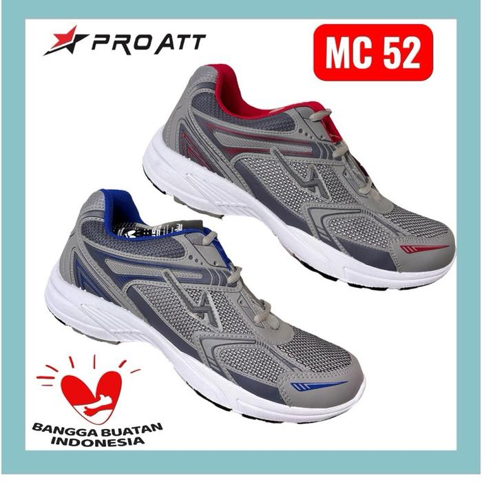 Sepatu Pro ATT MC 52 Sepatu Sneakers Olahraga ATT ABU BIRU ABU MERAH
