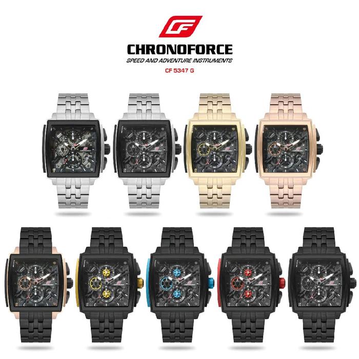 JAM TANGAN PRIA CHRONOFORCE CF 5347 G QUARTZ JAPAN MOVEMENT
