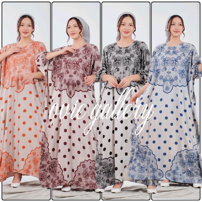 Kaftan Rayon Premium Motif Ayana Ld 160 Pb 138 Jumbo Busui dengan Desain Elegan dan Nyaman untuk Ibu