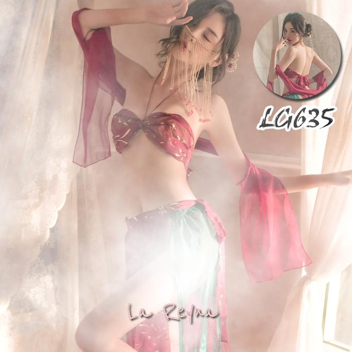 Lareyna Lingerie Sexy Kostum Arabian Princess Cosplay Belly Dance Transparan LG635