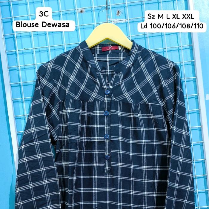 3C Atasan Wanita 3C Bestseller Tebal Nyaman Adem Three Point Promo Ready Bestseller Blouse Dewasa Sz