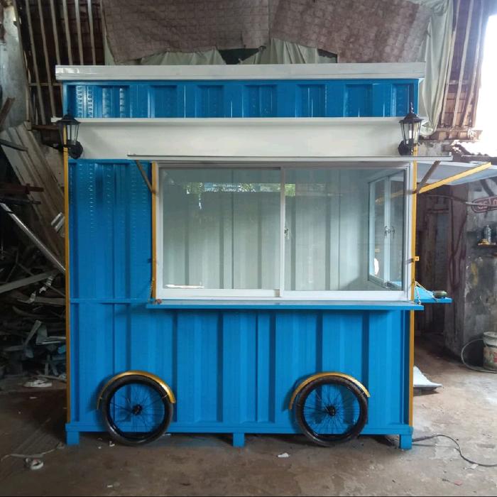 Booth Container / Gerobak Kontainer Premium Knockdown Modular 2.5x1.5x2.5