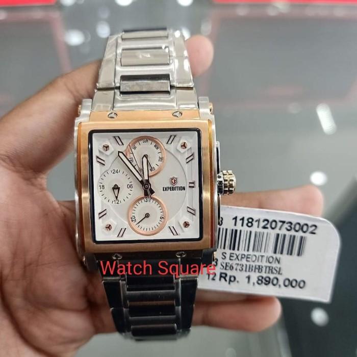 Jam Tangan Wanita Expedition Original E6731 Silver Gold