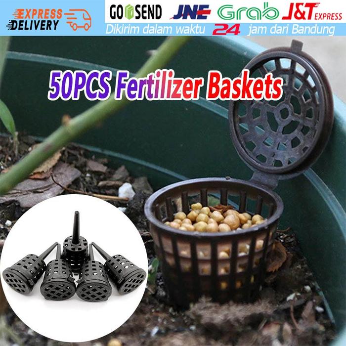 50PCS Keranjang Pupuk Untuk Pot Bunga Anggrek/Osmocote Bonsai Tempat Pupuk Dekastar dan NPK Mutiara