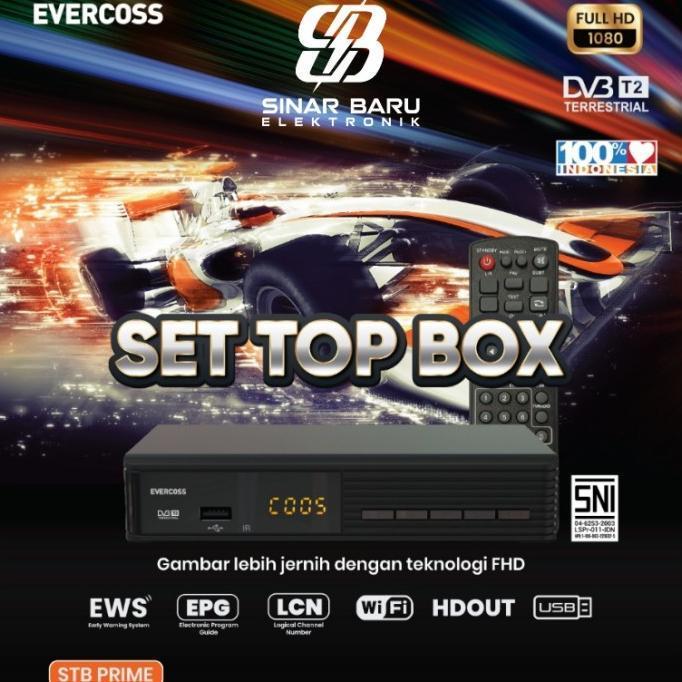 (Cooger) Set Top Box (Stb) Evercoss Dvb-T2 Dital Body Besar Besi